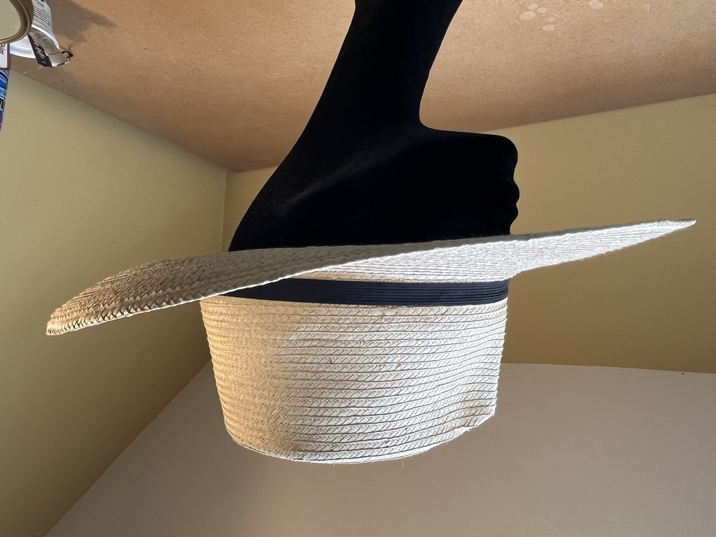 Tan Straw Black Band